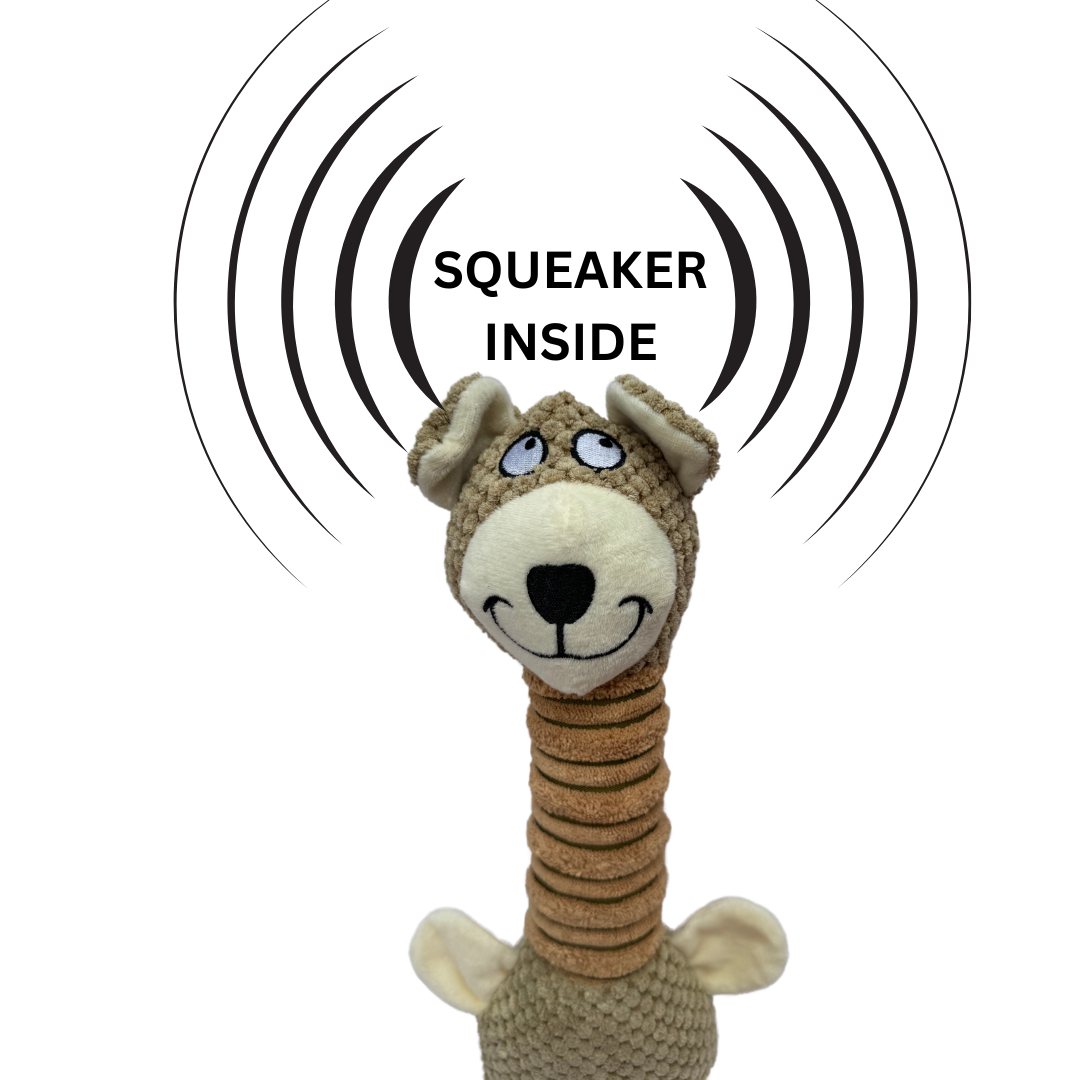 Pawgy Pets Long Neck Teddy Brown Dog Plush Toy