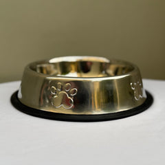 Pawgy Pets Paw Embossed Bowl for Dogs and Cats
