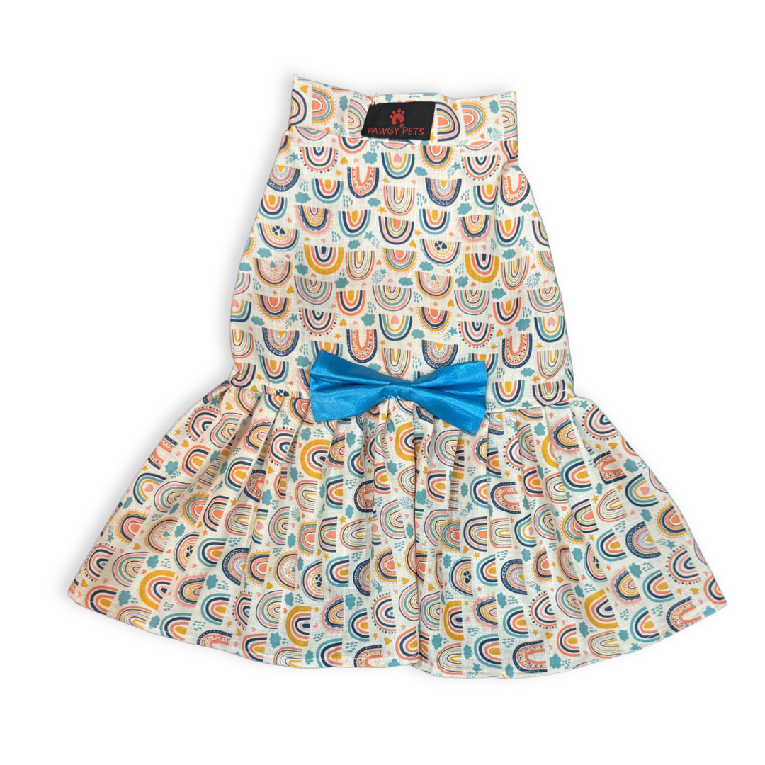 Rainbow Dress | Off White | For Dogs | Pawgy Pets