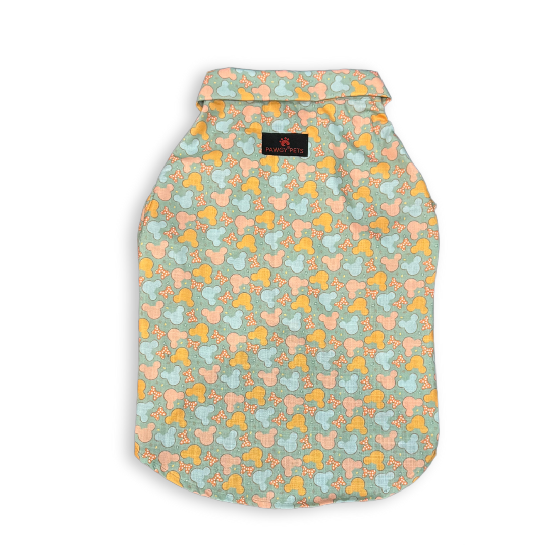 Mickey Overloaded Shirt | Pastel Green | For Dogs | Pawgy Pets