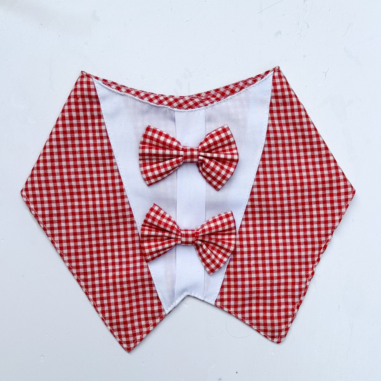 Pawgy Pets Casual Check Bandana: Red for Dogs & Cats