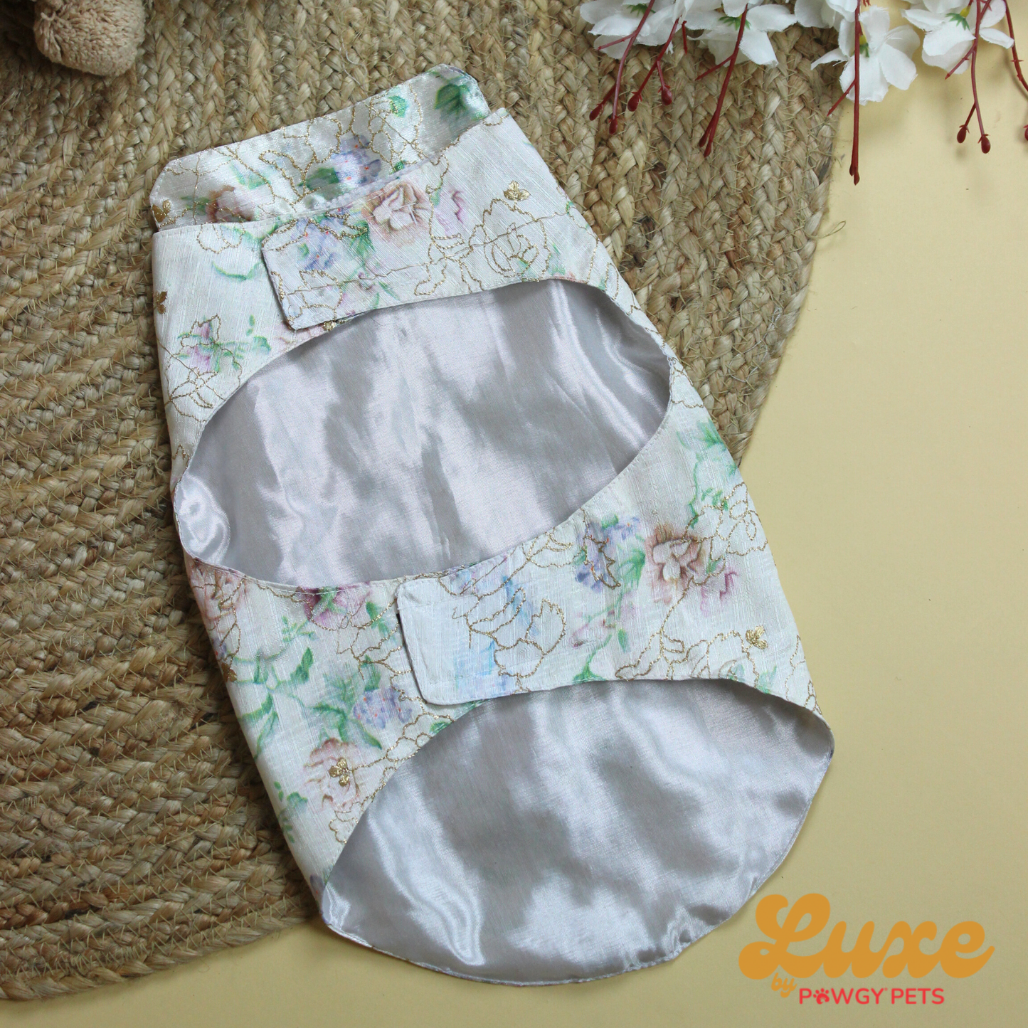 White Floral Sherwani | Luxe Collection | Pawgy Pets