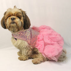 Pawgy Pets Pink Floral Tutu Dress for Dogs and Cats