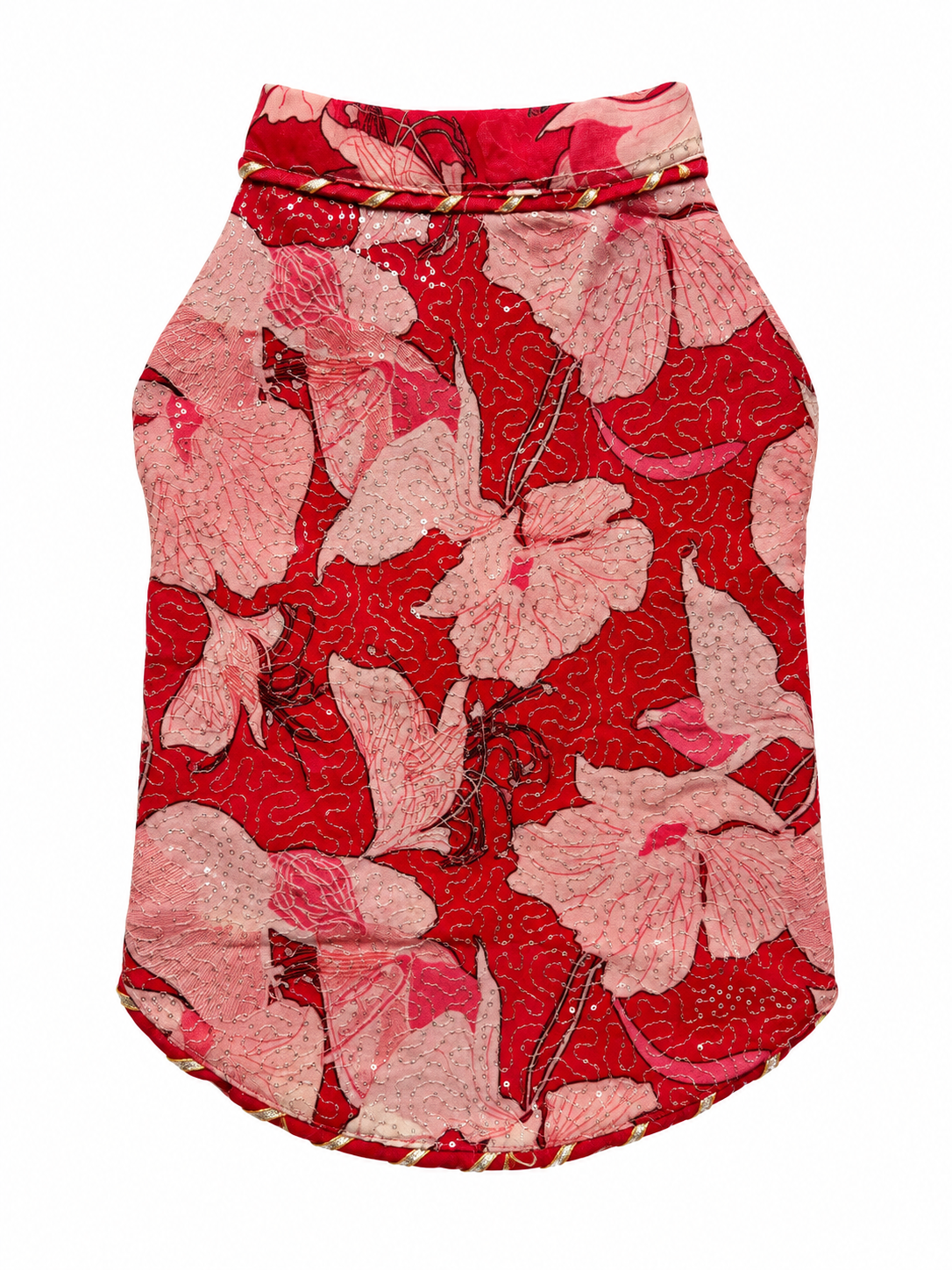 Red Sequence Kurta | Luxe Collection | Pawgy Pets