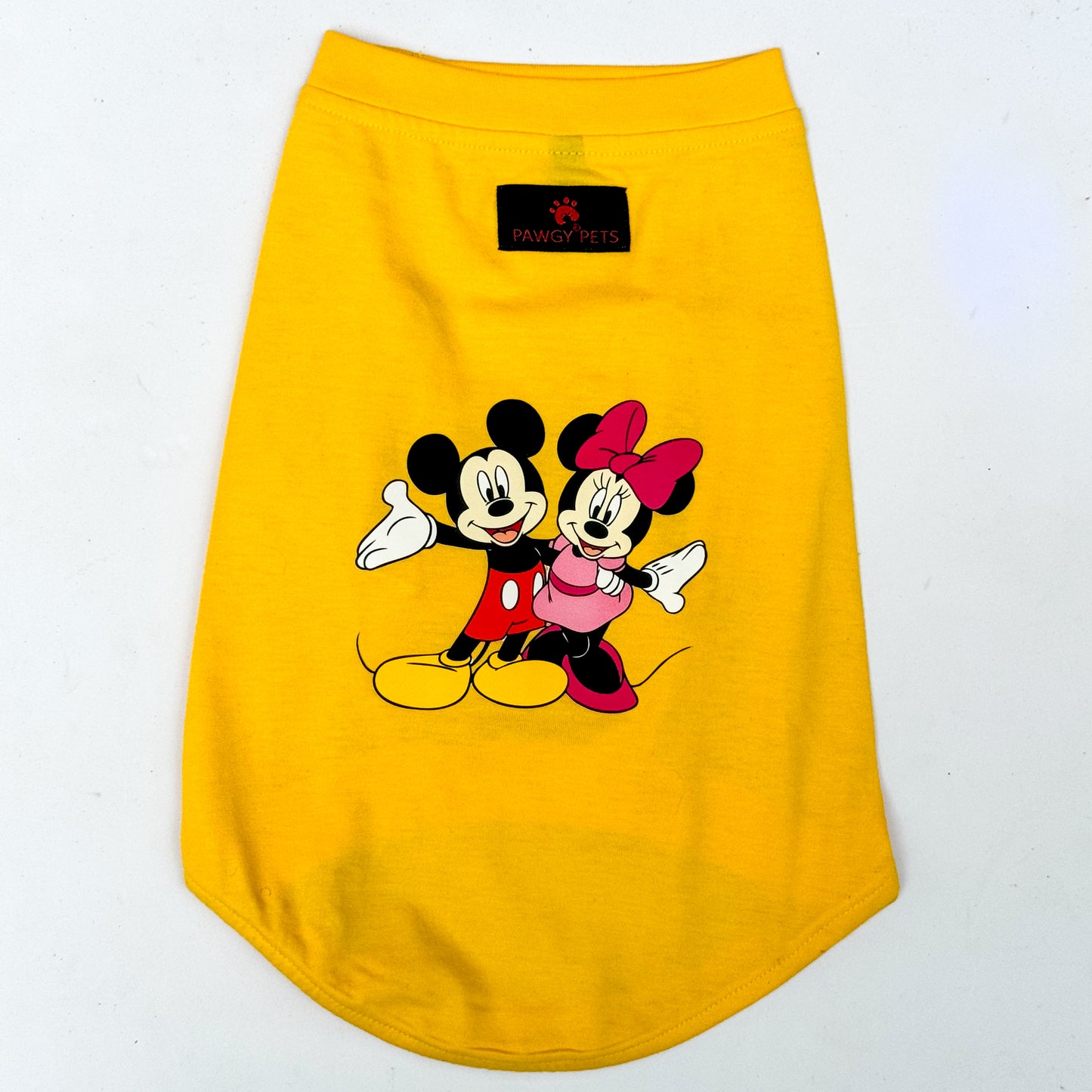 Pawgy Pets T-shirt Mickey Yellow for Dogs & Cats