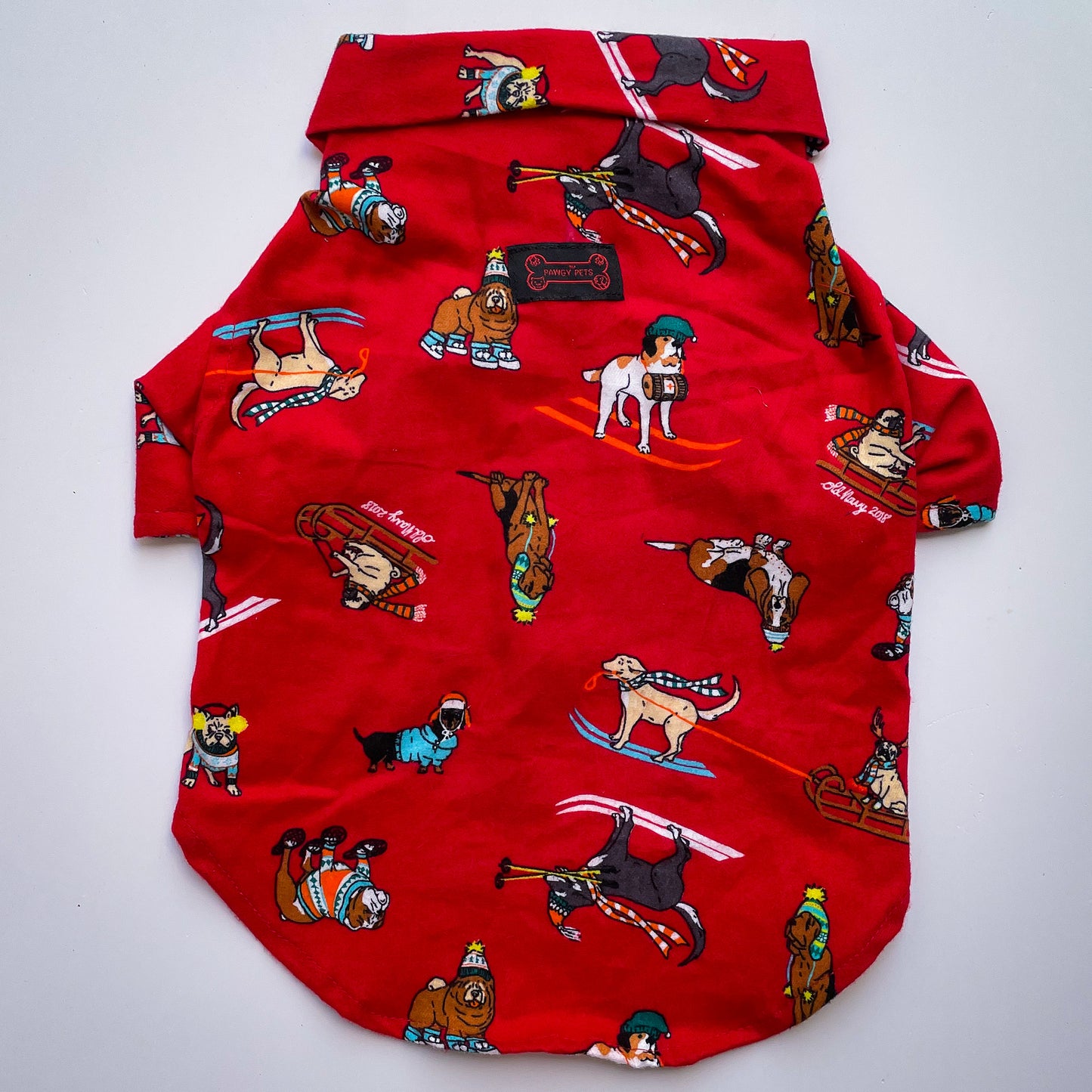 Red Pets Warm Winter Shirt | For Dogs & Cats | Pawgy Pets