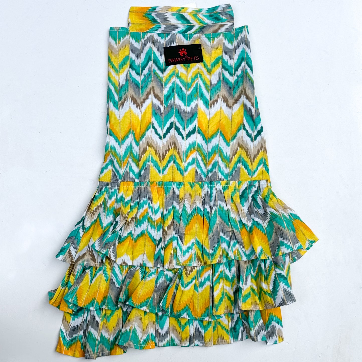 Green Zig-Zag Dress | For Dogs | Pawgy Pets