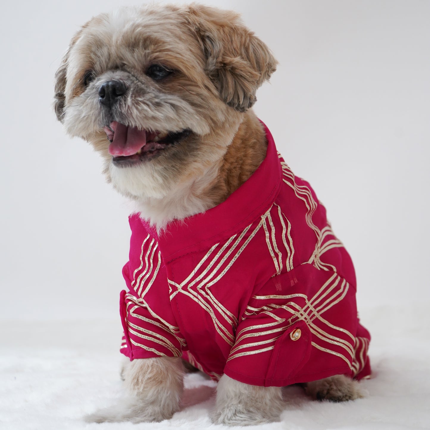 Hot Pink Gota Festive Shirt | For Dogs | Pawgy Pets