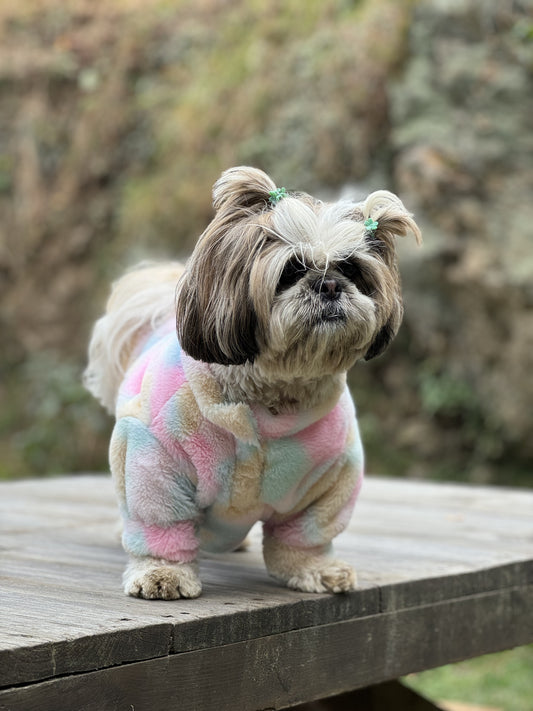 Pawgy Pets Fur sweater: Pastel Rainbow for Dogs & Cats