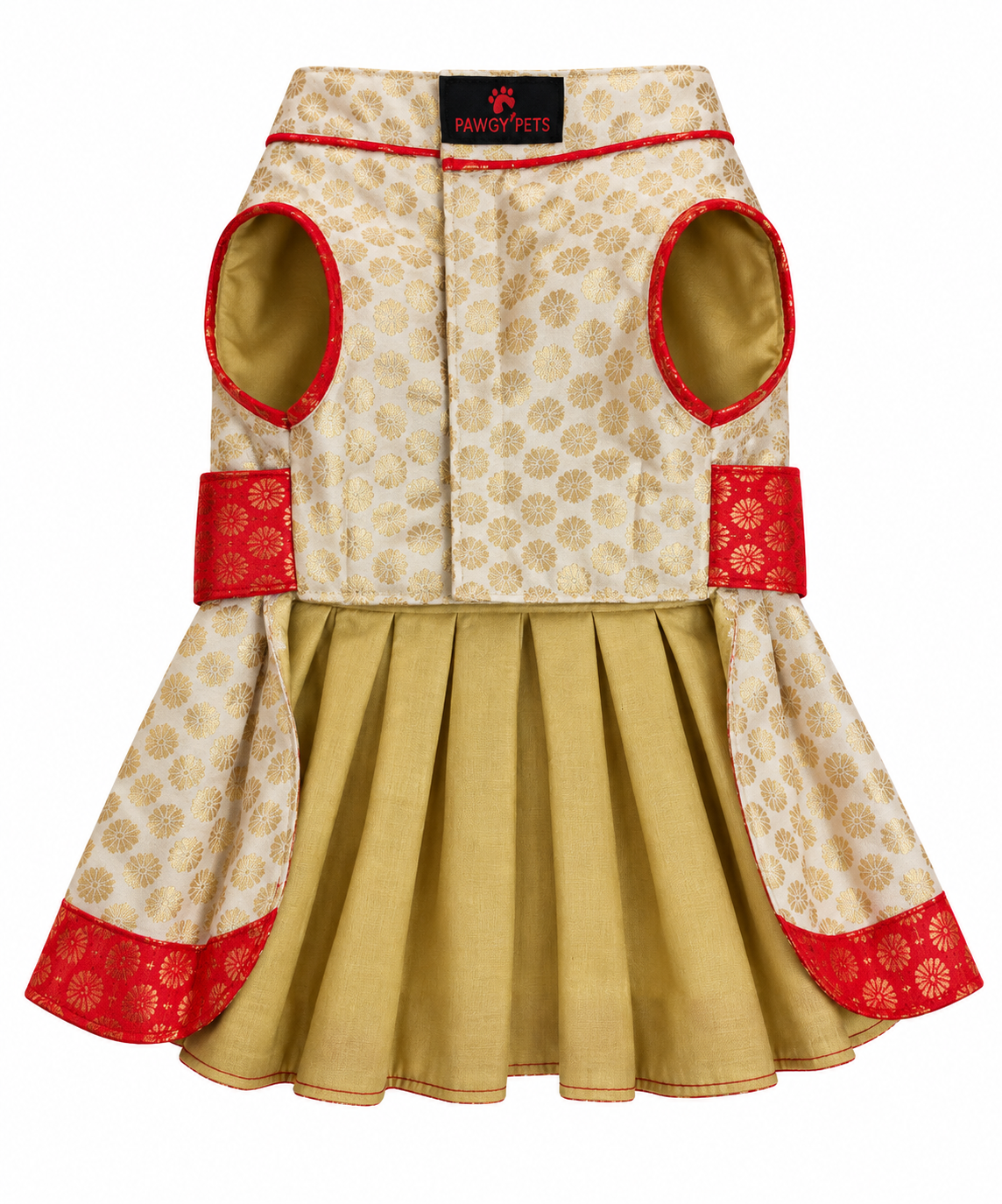 Pujo Dress | Red & White | For Cats | Pawgy Pets