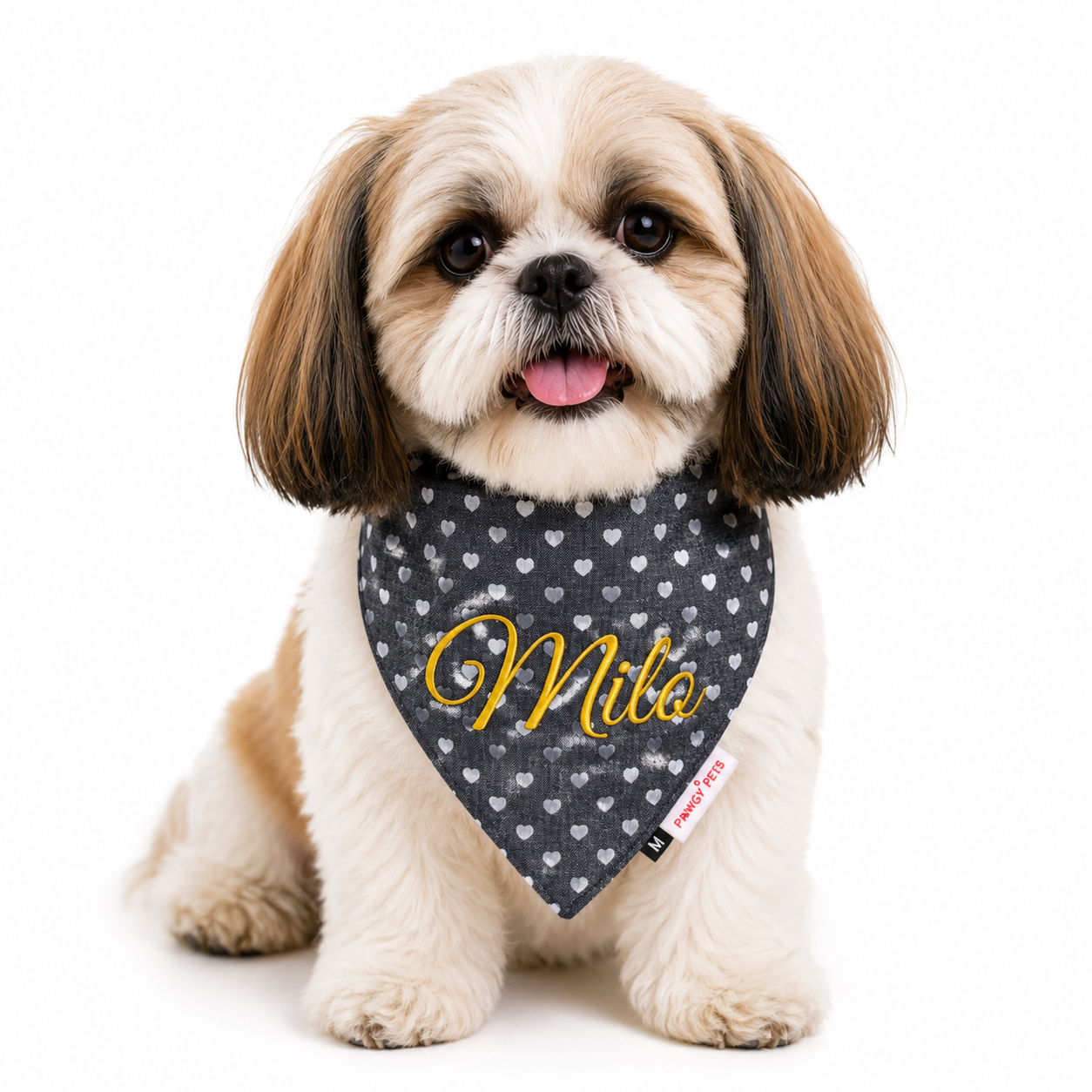 Denim Heart Bandana | Personalised for Dogs | Pawgy Pets