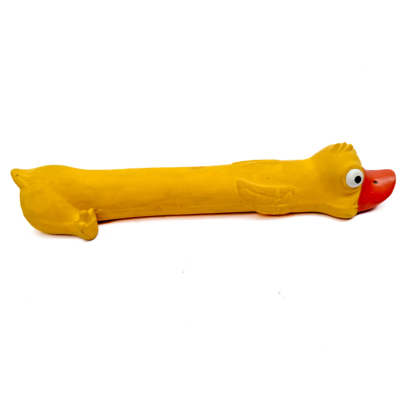 Pawgy Pets Yellow Duck Interactive Latex Squeaky Chew Dog Toy