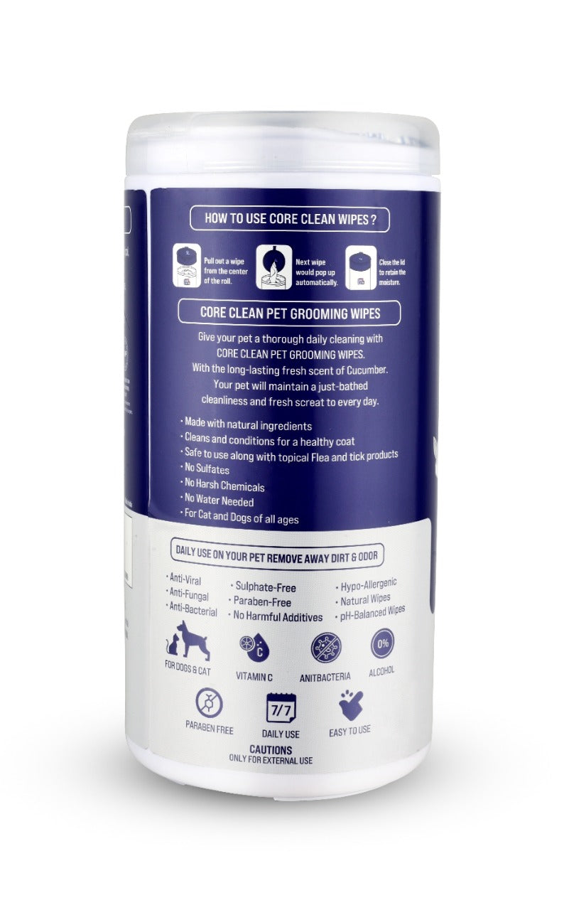 Pet Clean Pet Grooming Wipes
