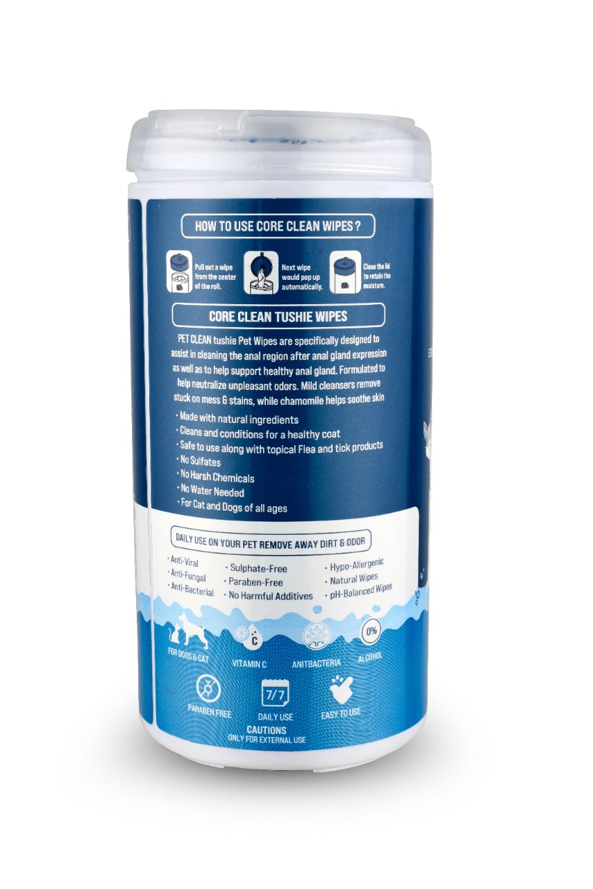 Pet Clean Pet Tushie Wipes