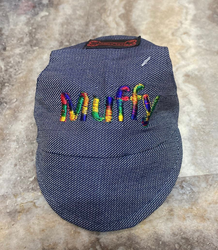 Pawgy Pets Personalised Dog Cap Denim for Dog & Cats