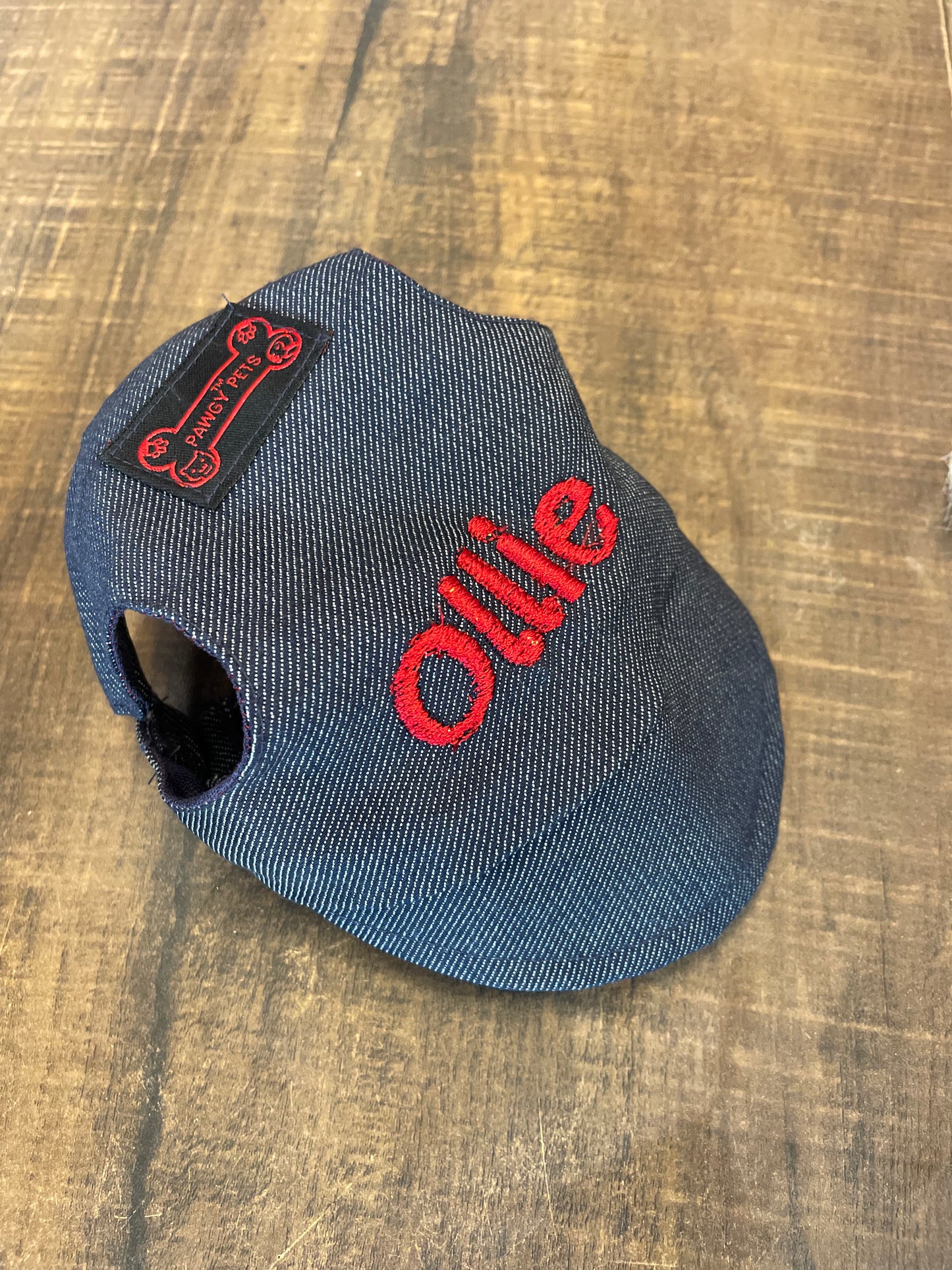Pawgy Pets Personalised Dog Cap Denim for Dog & Cats