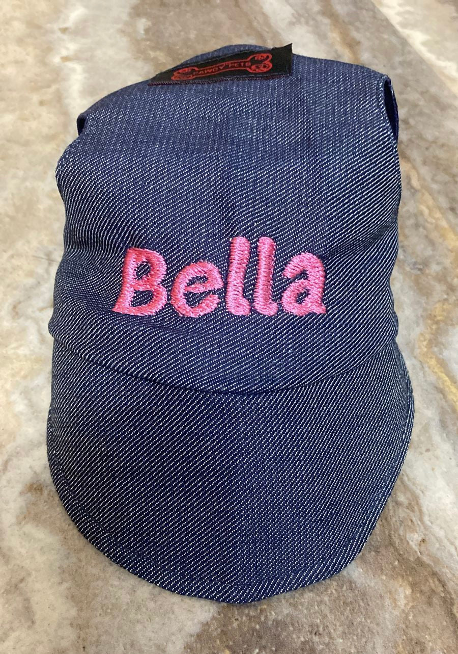 Pawgy Pets Personalised Dog Cap Denim for Dog & Cats