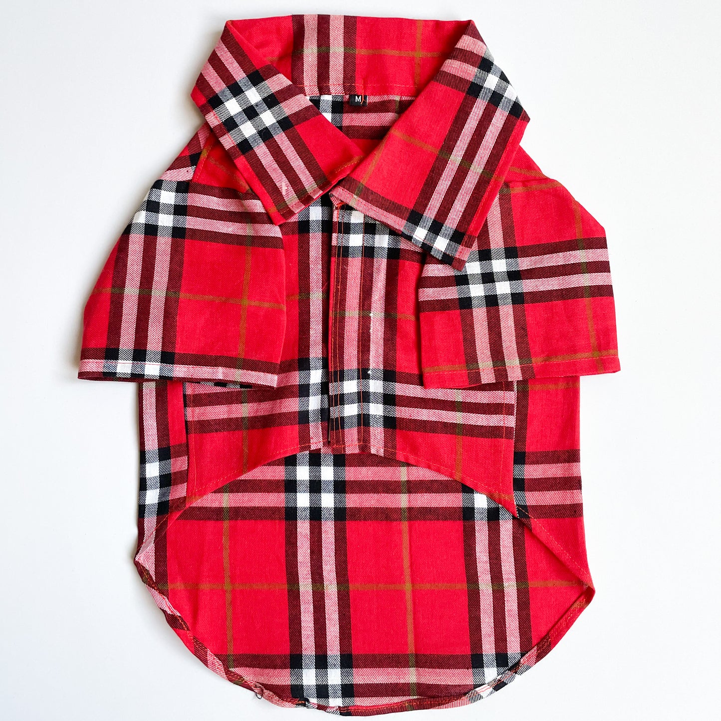 Red Checks Shirt & Sando | For Dogs | Pawgy Pets