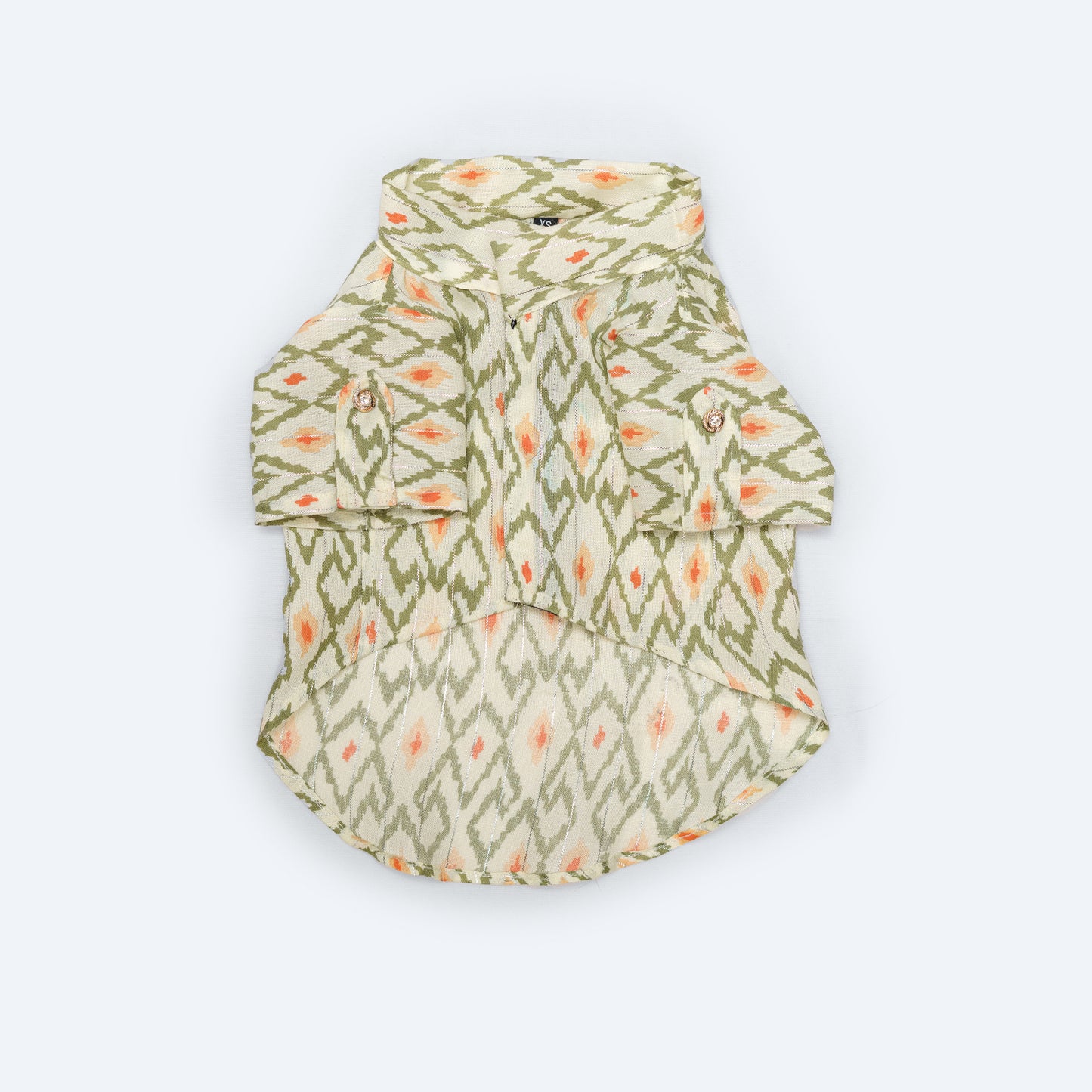 Off White & Orange Heritage Summer Kurta | For Dogs | Pawgy Pets