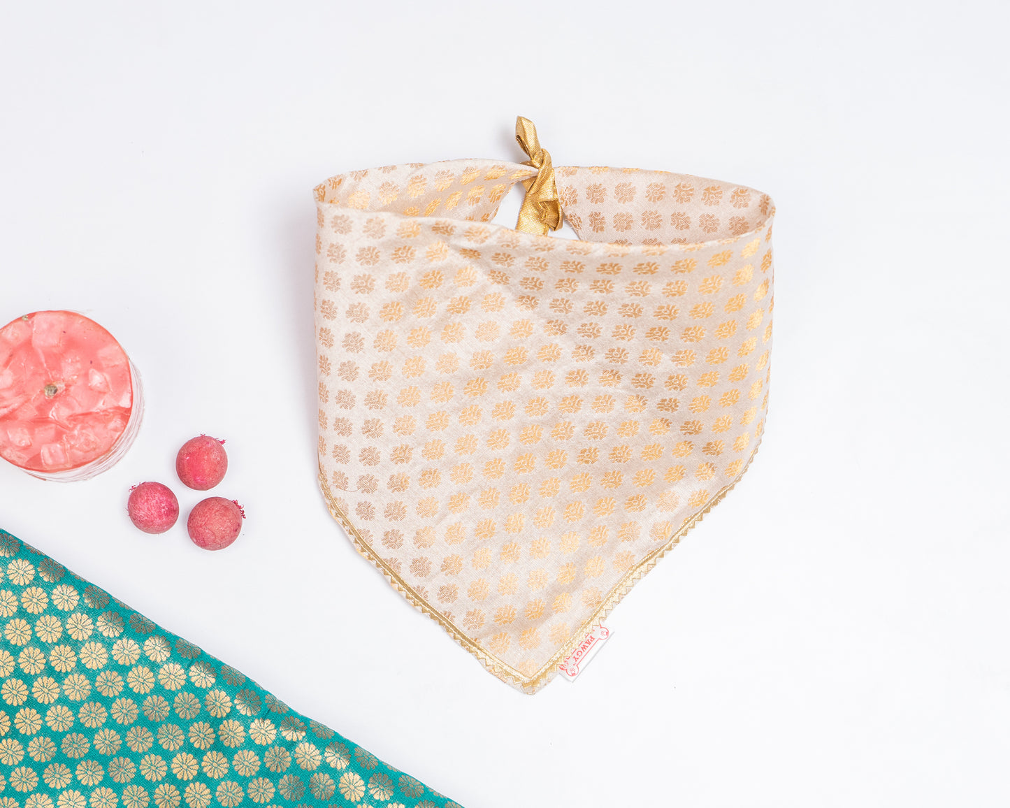 White Occasion Wear Bandana | For Dogs & Cats | Pawgy Pets