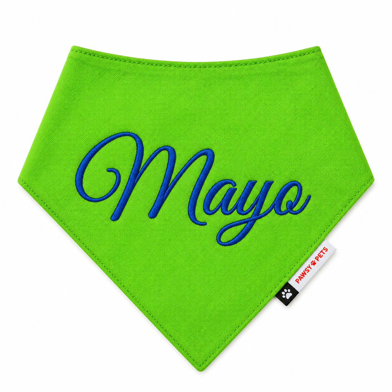 Lime Green Bandana | Personalised for Dogs | Pawgy Pets