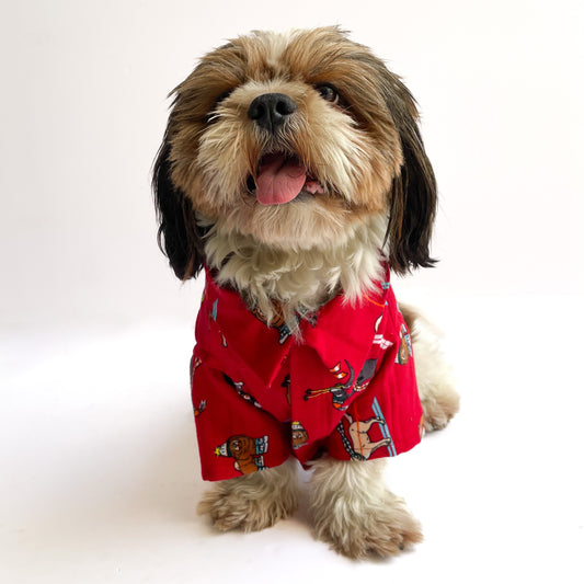 Pawgy Pets Warm winter Shirt: Red pets for Dogs & Cats
