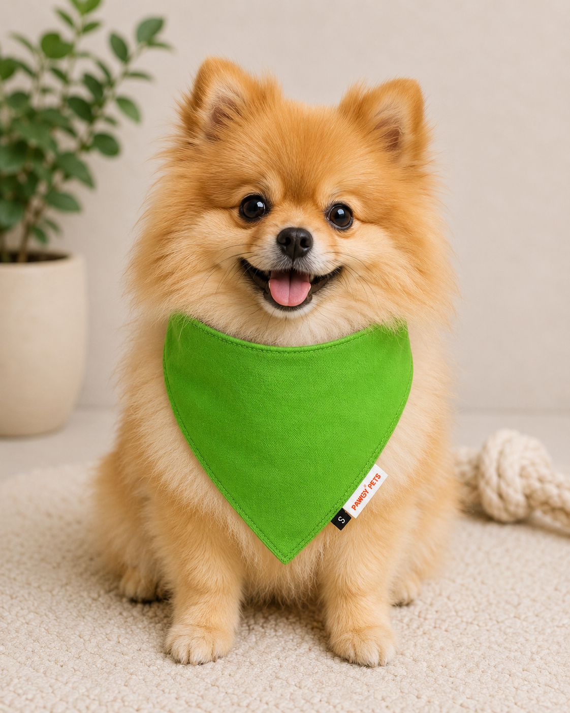 Lime Green Bandana | For Dogs | Pawgy Pets