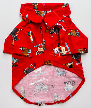 Pawgy Pets Warm winter Shirt: Red pets for Dogs & Cats