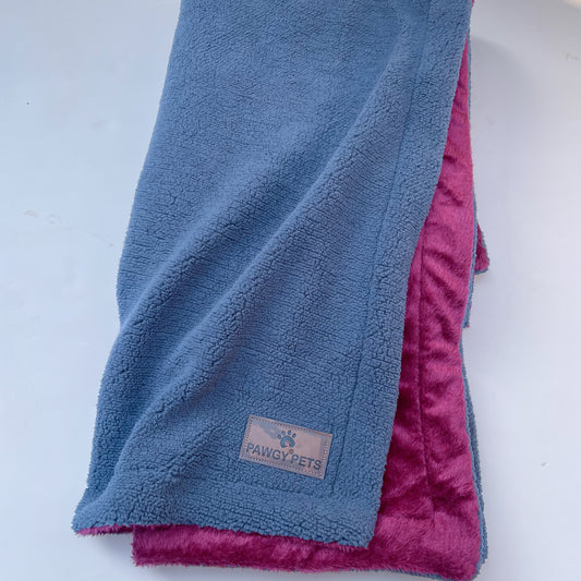 Pawgy Pets Personalised Furry Reversible Blanket For Pets (Customised) for Dogs & Cats