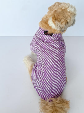 Pawgy Pets Lehriya Kurta: Purple for Dogs