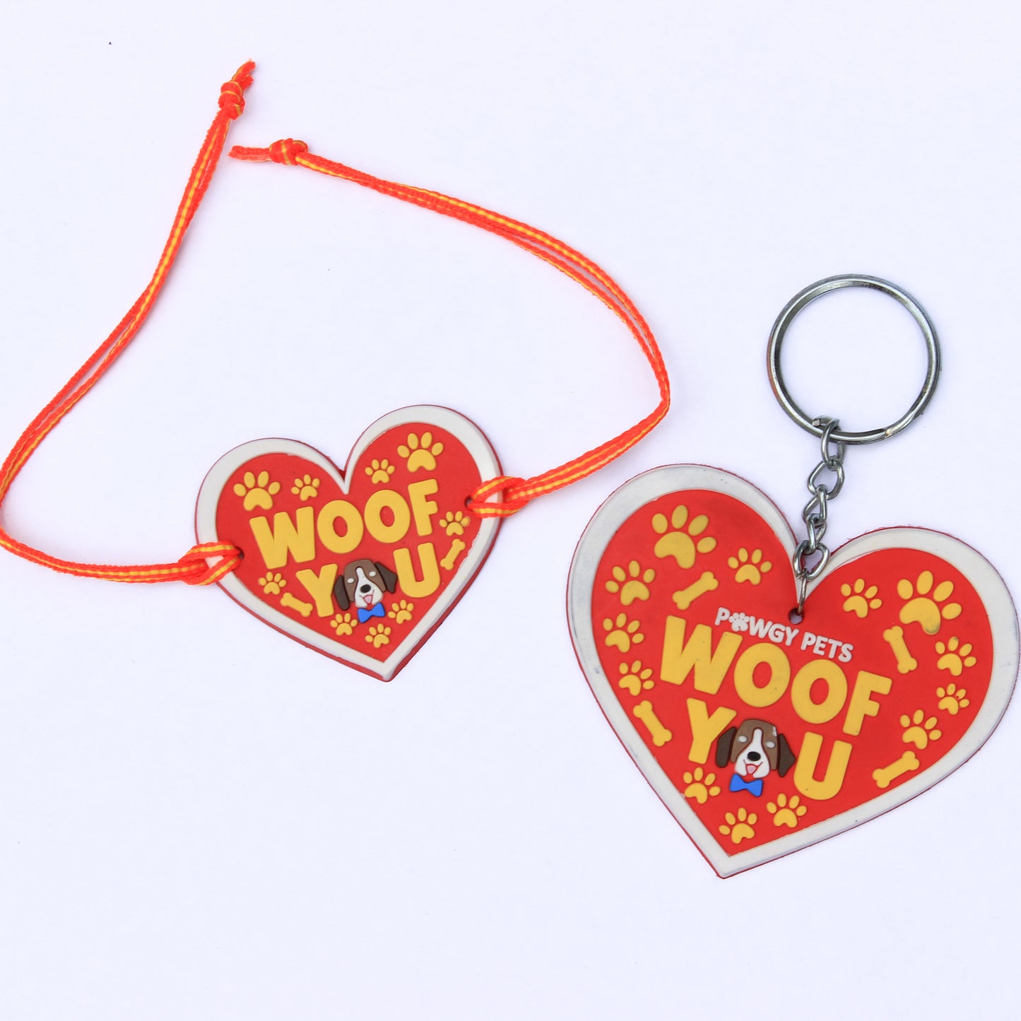 Pawgy Pets Rakhi and keychain Combo