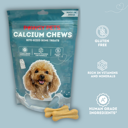 Pawgy Pets Calcium Chews Bite-Sized Bone Treats For Dog - Milk Flavour