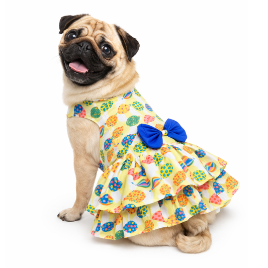 Pawgy Pets Balloon Casual dress for Dogs (Lime Green)
