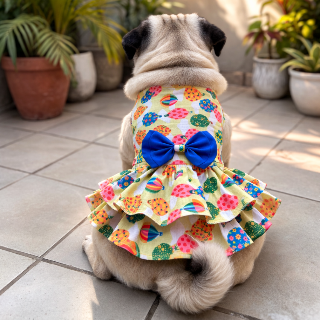 Balloon Dress | Lime Green | For Dogs | Pawgy Pets