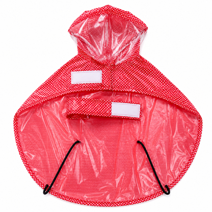 Red Polka Cape Raincoat | For Dogs | Pawgy Pets