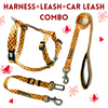 Yellow Watermelon | H-Harness, Leash & Car Leash Combo for Dogs and Cats | Pawgy Pets