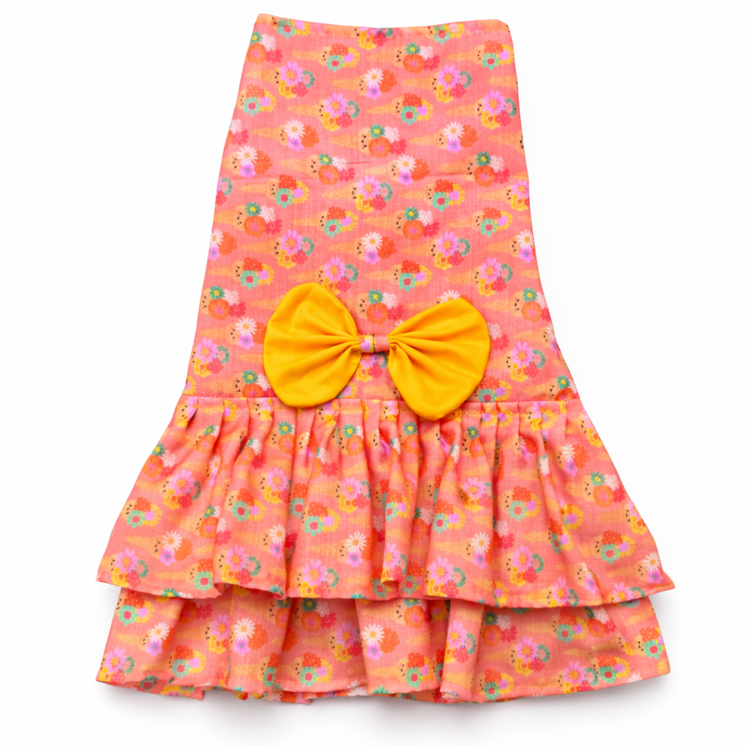 Softy Dress | Peach | For Dogs | Pawgy Pets