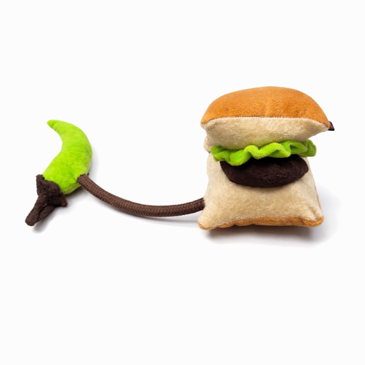 Pawgy Pets Vada Pav Doggo Plush + Rope Toy