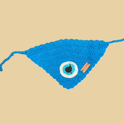 Evil Eye Crochet Bandana | For Dogs & Cats | Pawgy Pets