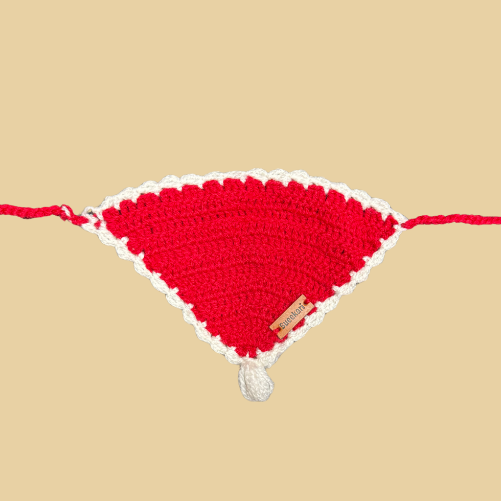 Red Crochet Bandana | For Dogs & Cats | Pawgy Pets