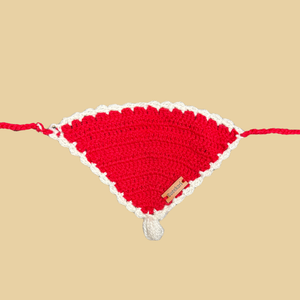 Red Crochet Bandana | For Dogs & Cats | Pawgy Pets
