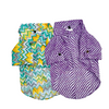 Zig-Zag Green & Purple Lehriya Kurta Set | Pack of 2 | Pawgy Pets