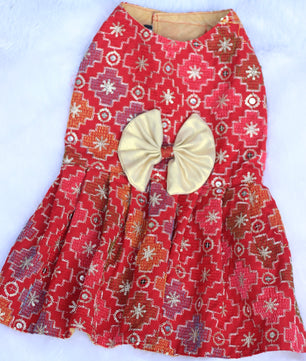 Pawgy Pets Festive Dress Patola for Dogs