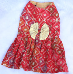 Pawgy Pets Festive Dress Patola for Dogs