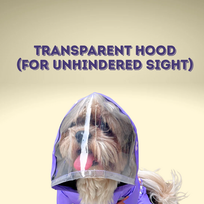 Purple Full Coverage Raincoat | For Dogs | Pawgy Pets
