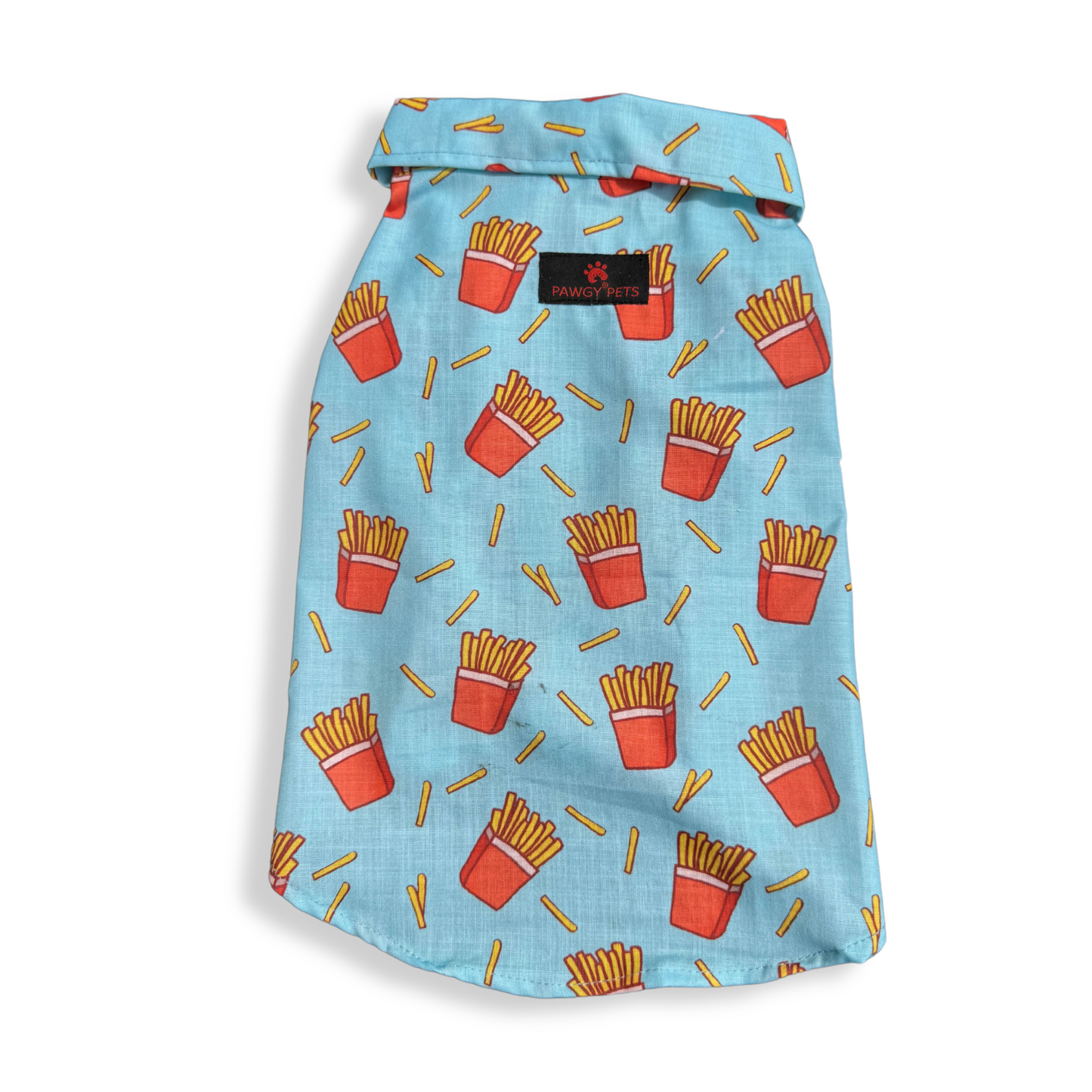 Fries Over Guys Shirt | Blue | For Dogs | Pawgy Pets
