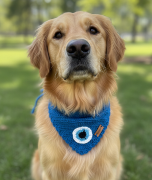 Pawgy Pets Crochet Bandana Evil Eye