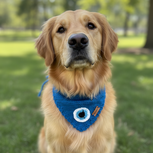 Evil Eye Crochet Bandana | For Dogs & Cats | Pawgy Pets