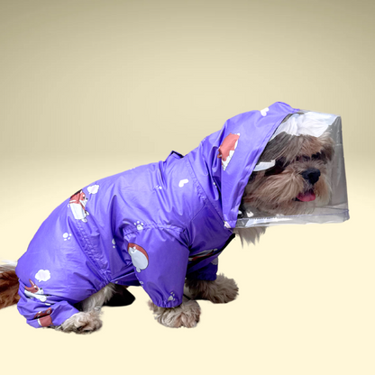Purple Full Coverage Raincoat | For Dogs | Pawgy Pets