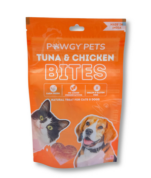 Pawgy Pets Chicken & Tuna Treat for Cats and Dogs- 50g